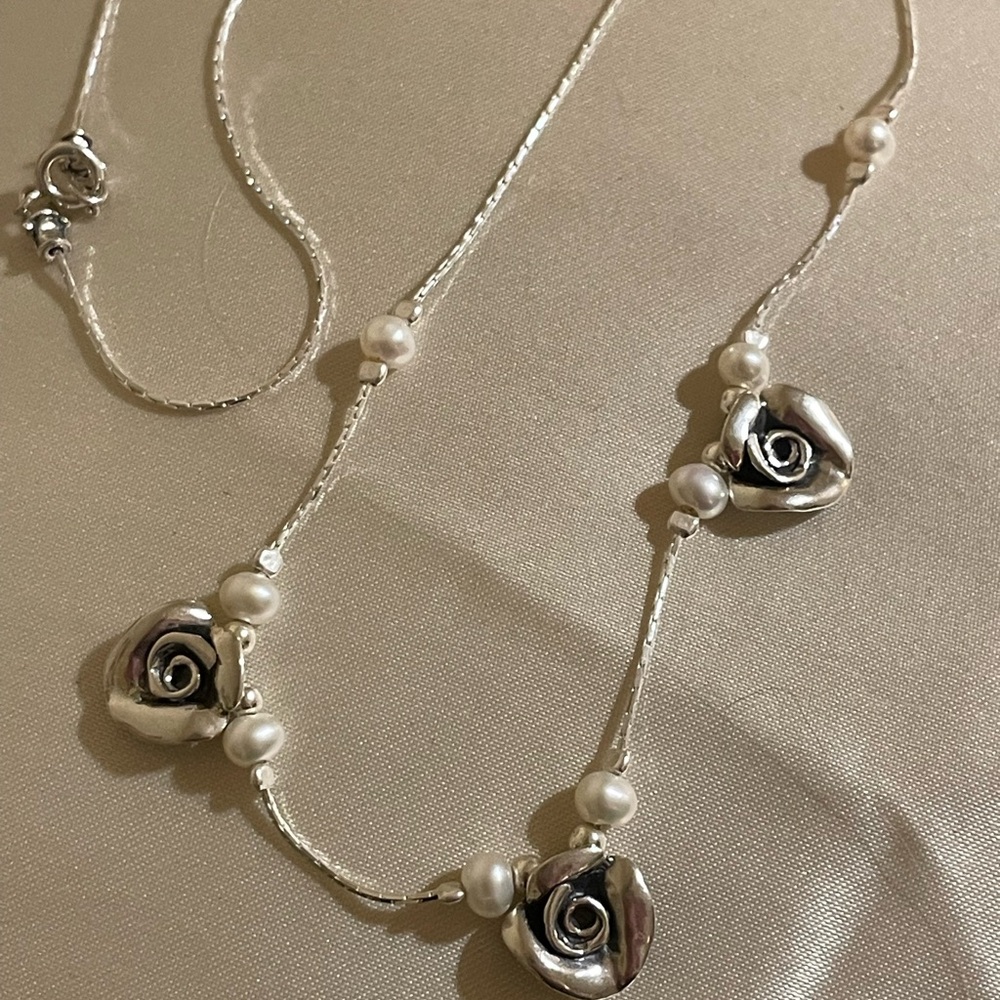 Sterling Silver and Pearl Necklace